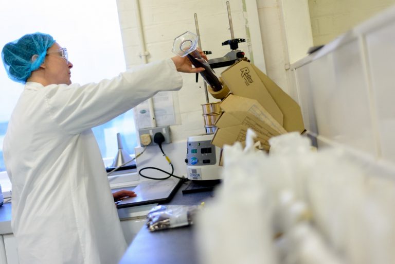 uk tea and coffee laboratory with finlays employee