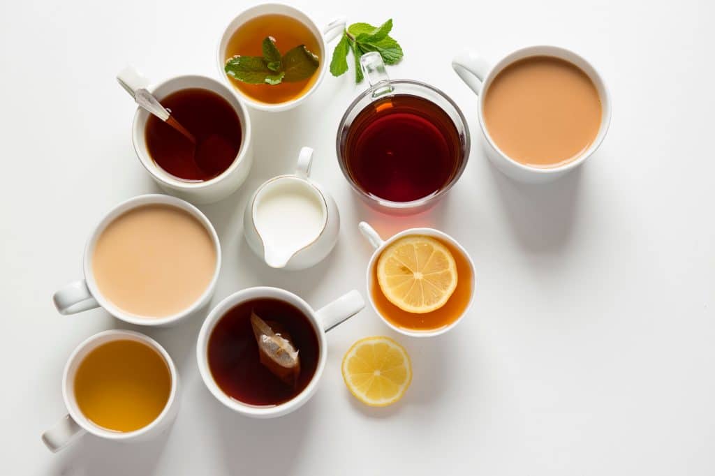 A variety of cups of tea - Tea consumption in the USA