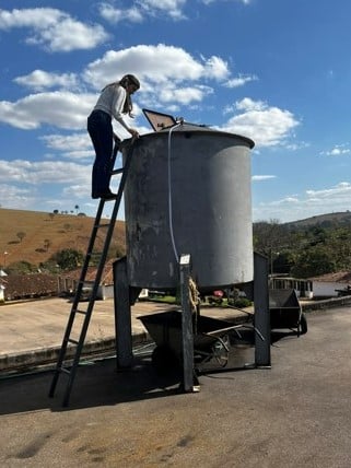 Repurposed coffee fermentation tanks